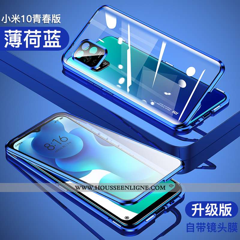 Housse Xiaomi Mi 10 Lite Transparent Ultra Étui Tout Compris Légère Border Protection Verte
