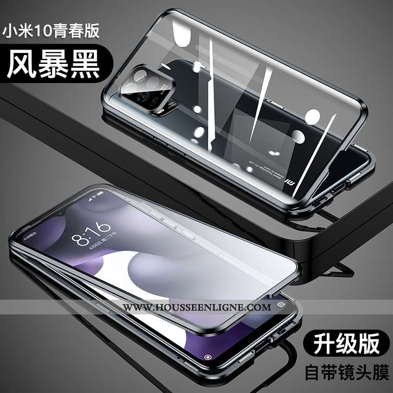 Housse Xiaomi Mi 10 Lite Transparent Ultra Étui Tout Compris Légère Border Protection Verte