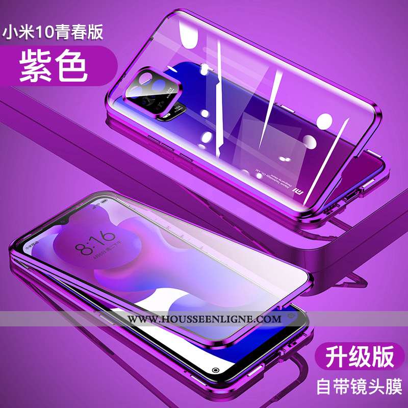 Housse Xiaomi Mi 10 Lite Transparent Ultra Étui Tout Compris Légère Border Protection Verte