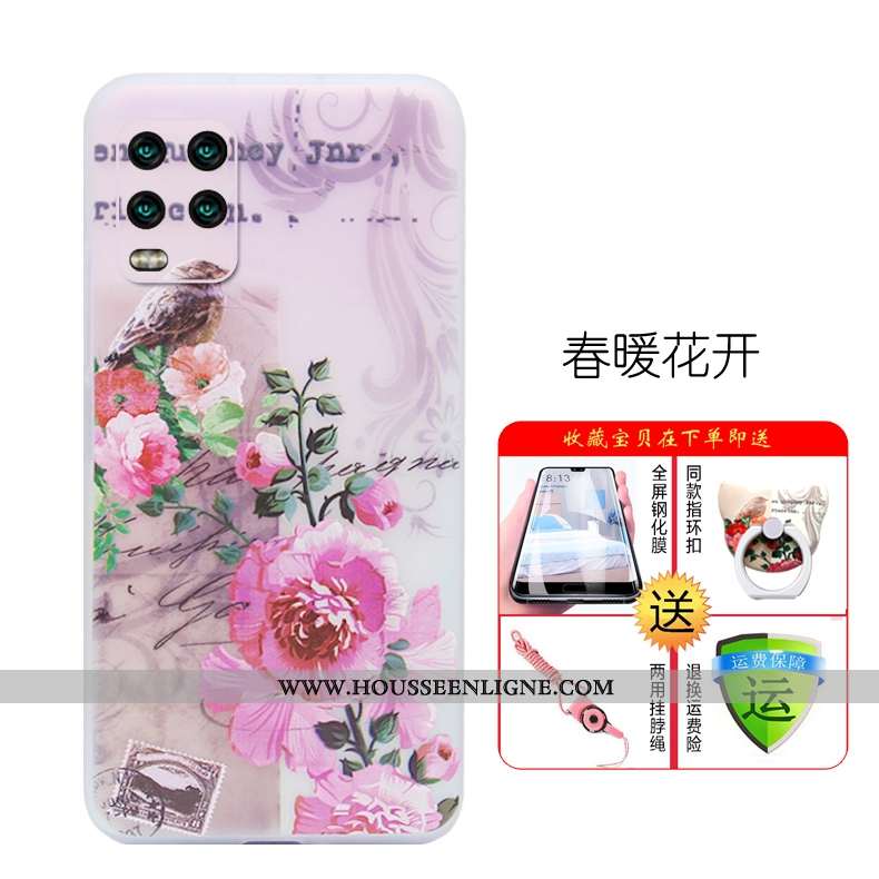 Housse Xiaomi Mi 10 Lite Ultra Tendance Légère Silicone Protection Rose Créatif