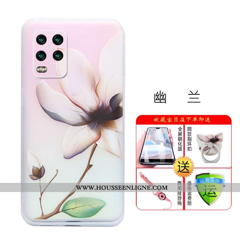 Housse Xiaomi Mi 10 Lite Ultra Tendance Légère Silicone Protection Rose Créatif