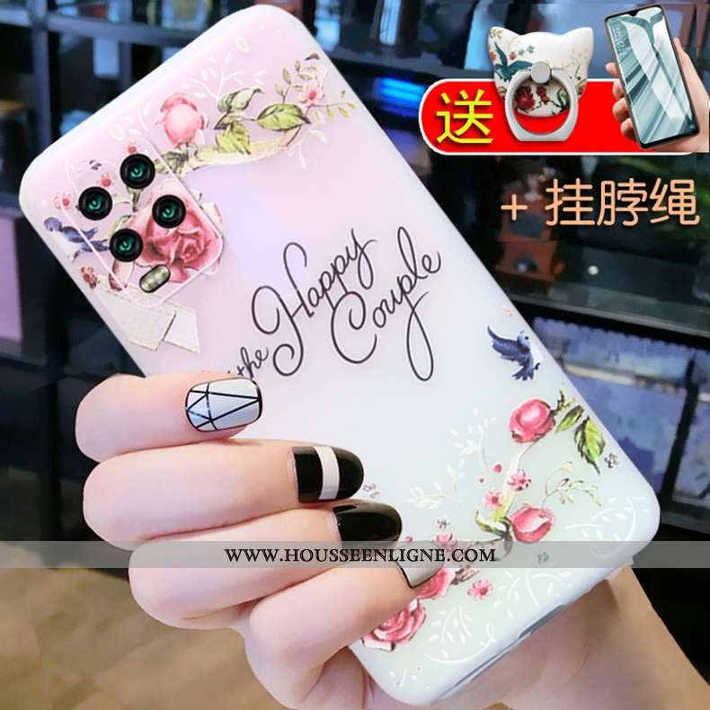 Housse Xiaomi Mi 10 Lite Ultra Tendance Légère Silicone Protection Rose Créatif