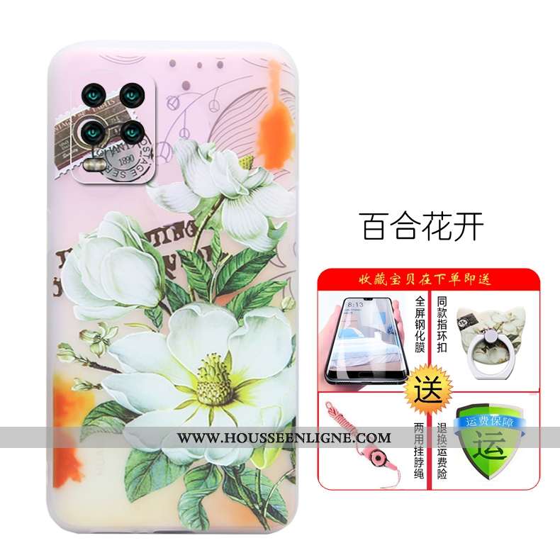 Housse Xiaomi Mi 10 Lite Ultra Tendance Légère Silicone Protection Rose Créatif