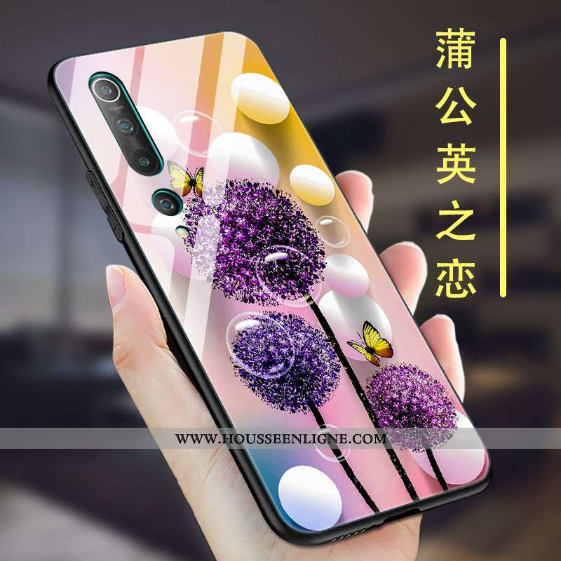 Housse Xiaomi Mi 10 Personnalité Créatif Vent Protection Nouveau Coque Petit Rose