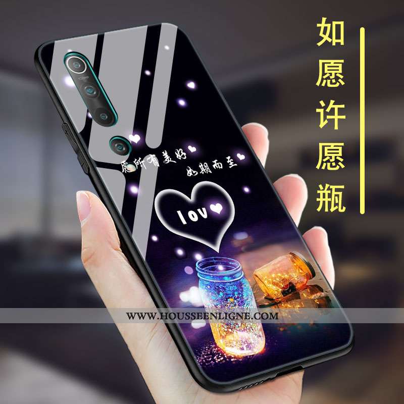 Housse Xiaomi Mi 10 Personnalité Créatif Vent Protection Nouveau Coque Petit Rose