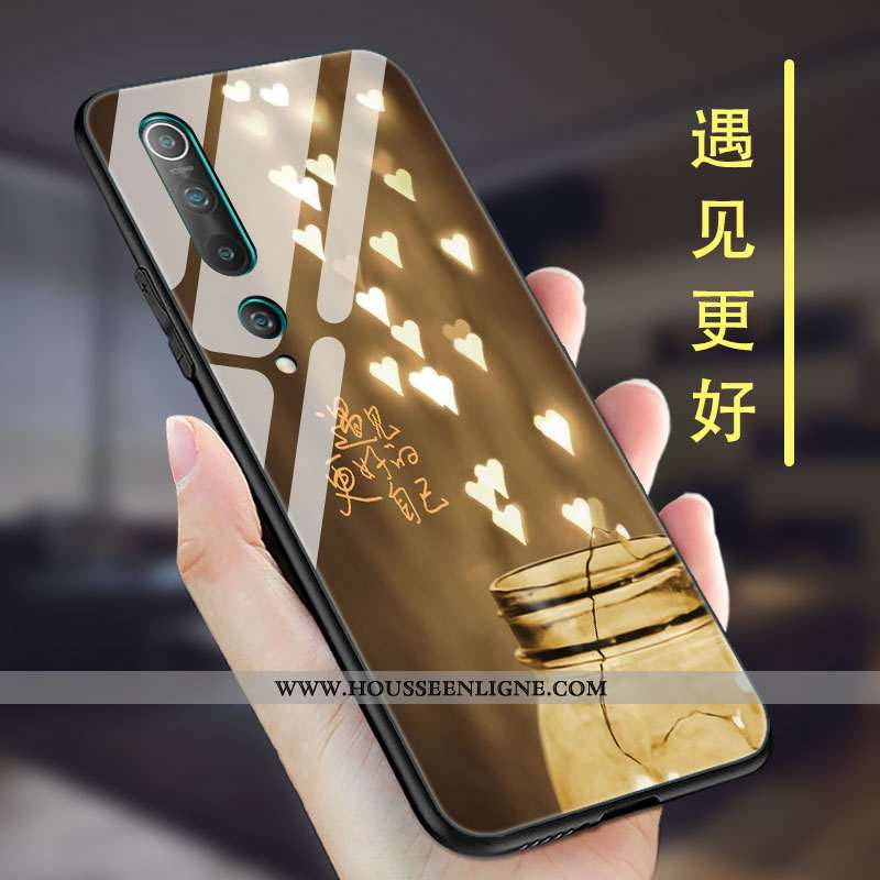 Housse Xiaomi Mi 10 Personnalité Créatif Vent Protection Nouveau Coque Petit Rose