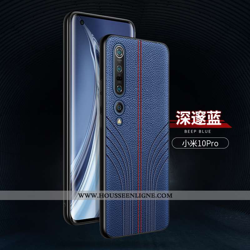 Housse Xiaomi Mi 10 Pro Créatif Ultra Téléphone Portable Tendance Incassable Délavé En Daim Protecti