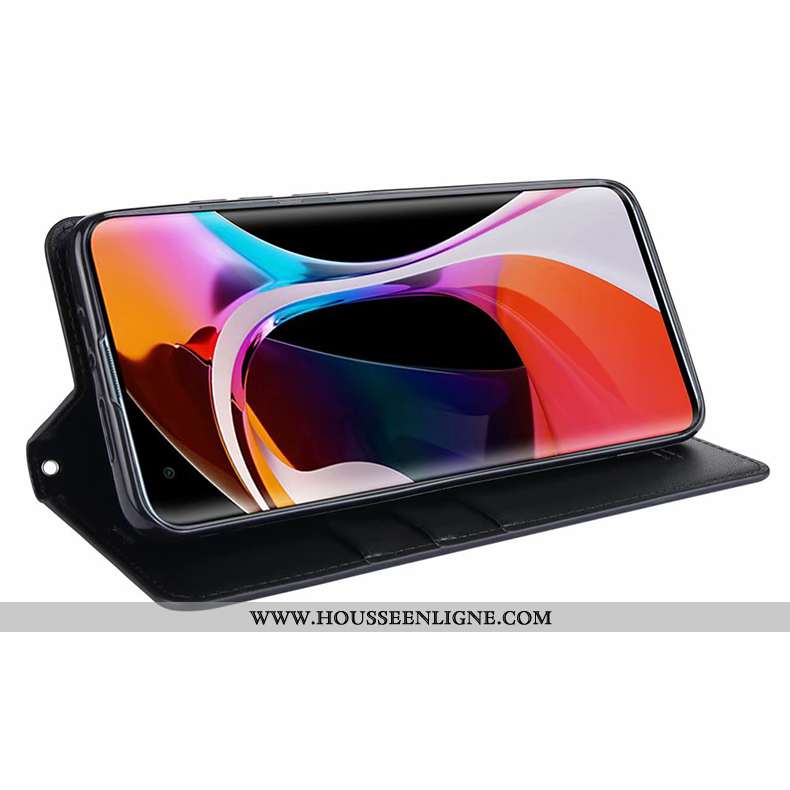 Housse Xiaomi Mi 10 Pro Cuir Véritable Cuir Rouge Protection Téléphone Portable Tout Compris Ornemen