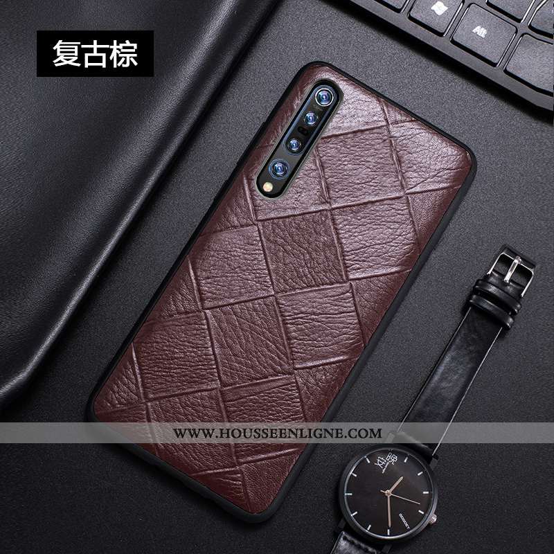 Housse Xiaomi Mi 10 Pro Légère Cuir Tendance Incassable Téléphone Portable Coque Noir