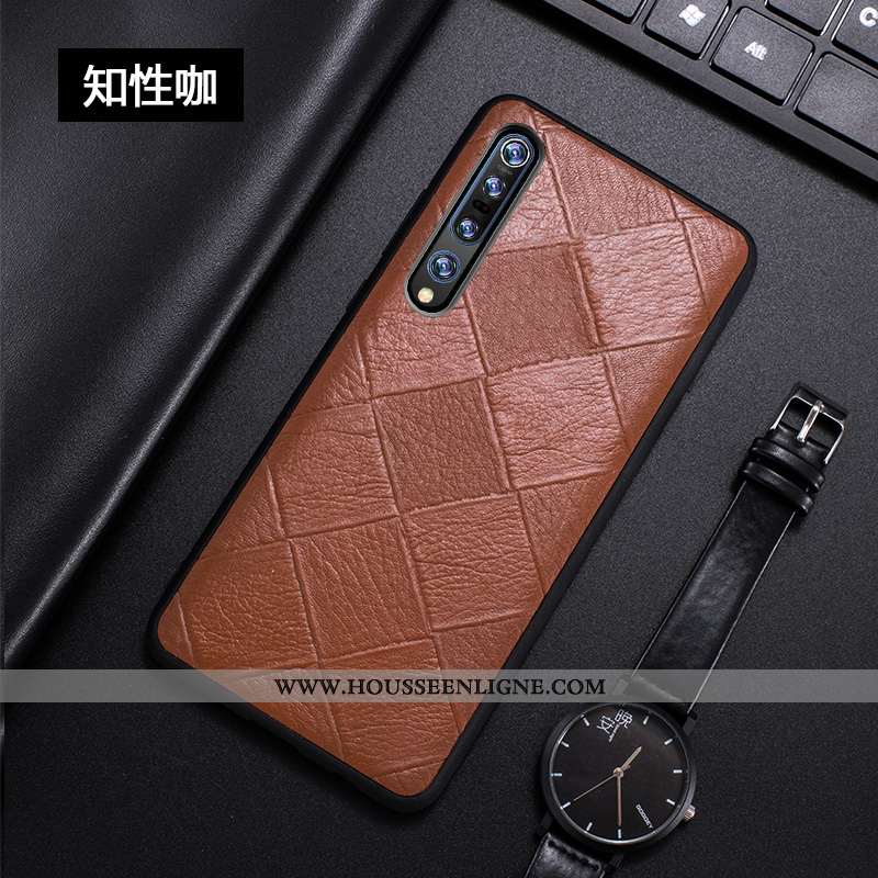 Housse Xiaomi Mi 10 Pro Légère Cuir Tendance Incassable Téléphone Portable Coque Noir