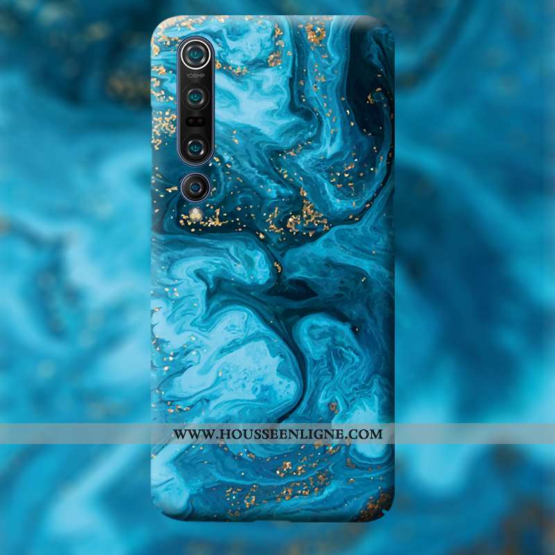Housse Xiaomi Mi 10 Protection Personnalité Petit Difficile Téléphone Portable Bleu Coque