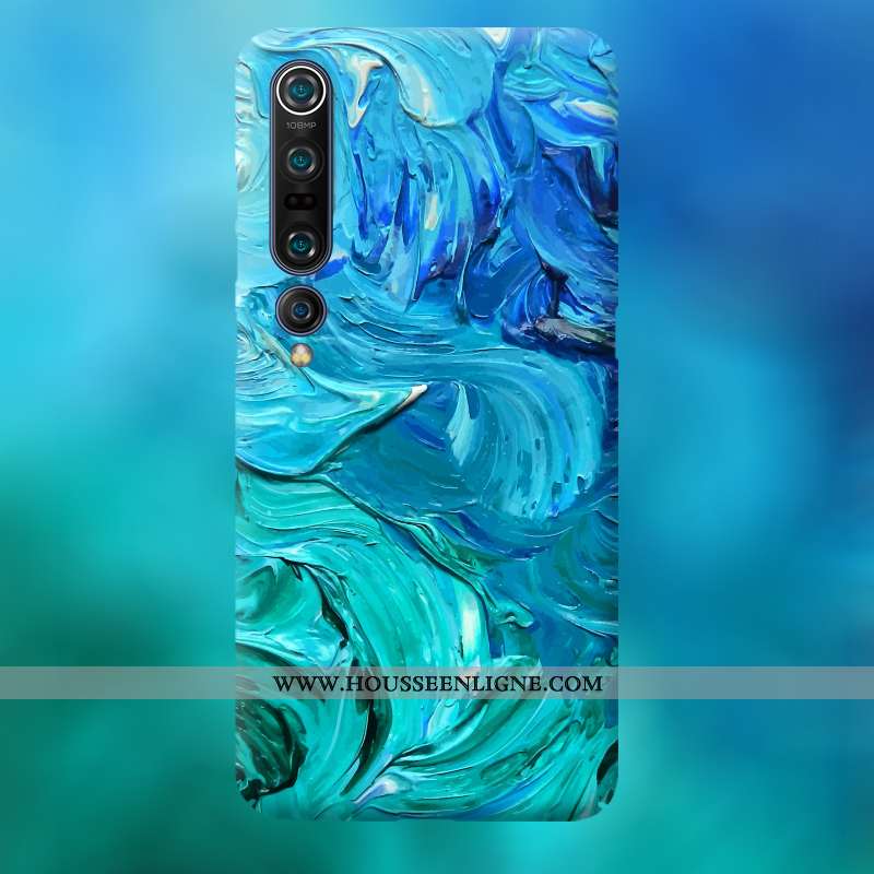 Housse Xiaomi Mi 10 Protection Personnalité Petit Difficile Téléphone Portable Bleu Coque