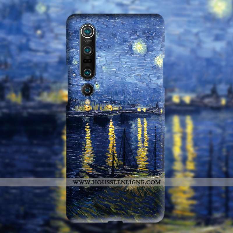 Housse Xiaomi Mi 10 Protection Personnalité Petit Difficile Téléphone Portable Bleu Coque