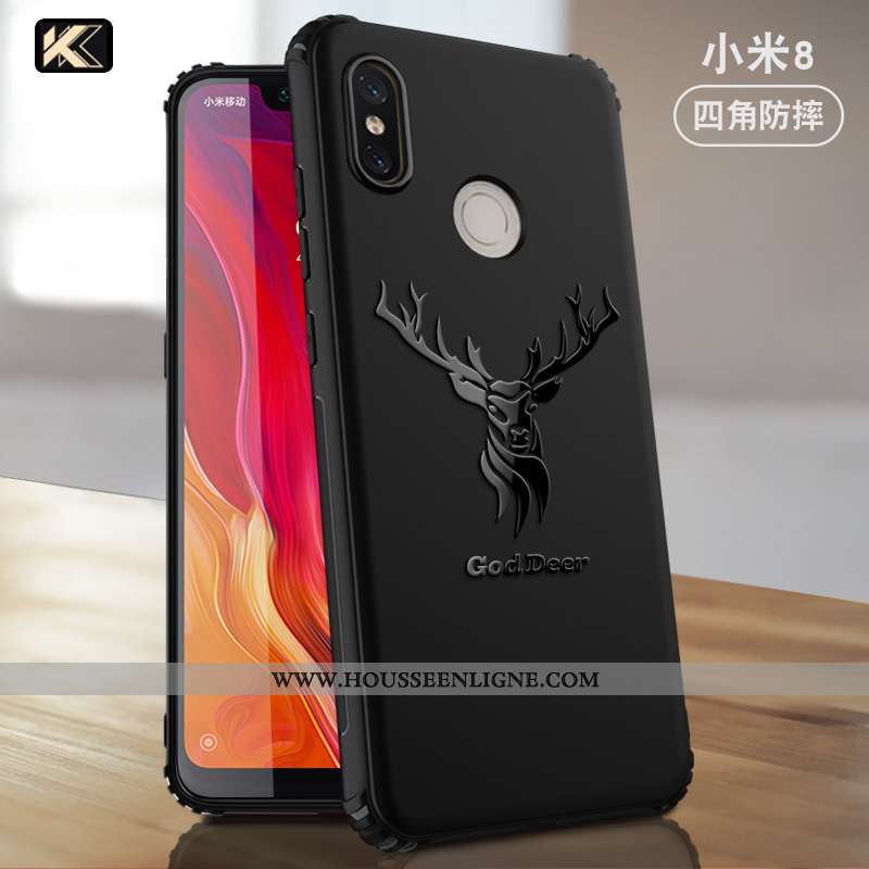Housse Xiaomi Mi 8 Fluide Doux Silicone Incassable Membrane Téléphone Portable Petit Modèle Fleurie 