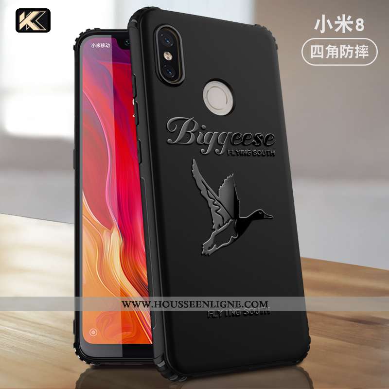 Housse Xiaomi Mi 8 Fluide Doux Silicone Incassable Membrane Téléphone Portable Petit Modèle Fleurie 