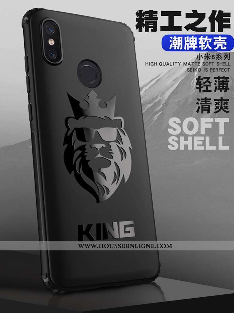 Housse Xiaomi Mi 8 Fluide Doux Silicone Incassable Membrane Téléphone Portable Petit Modèle Fleurie 
