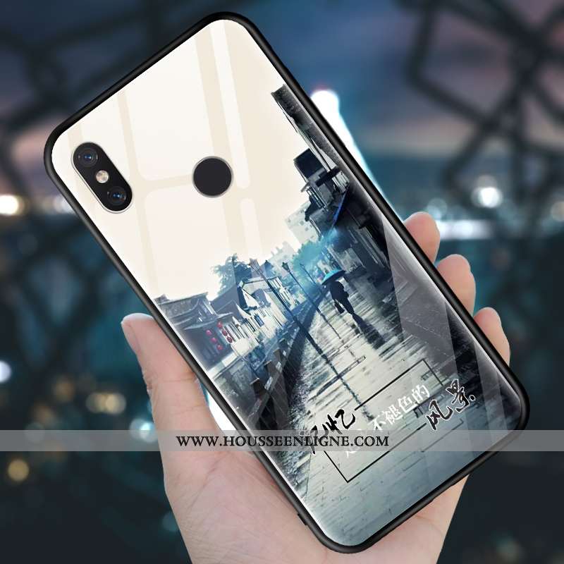 Housse Xiaomi Mi 8 Fluide Doux Silicone Incassable Petit Coque Tempérer Créatif Violet