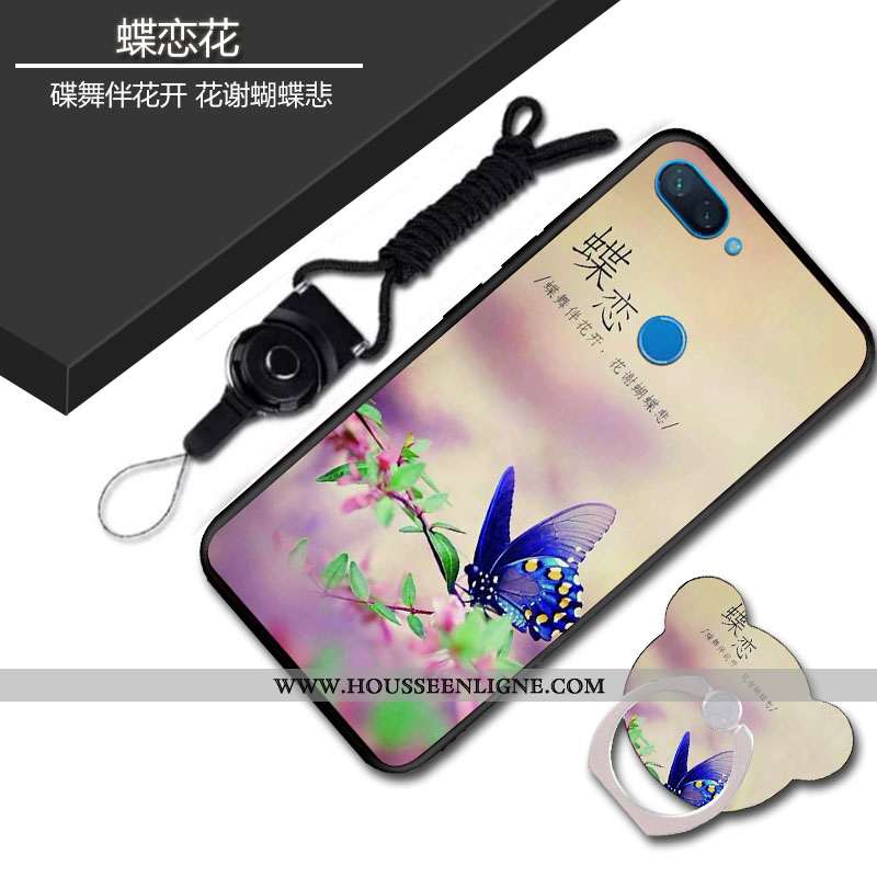 Housse Xiaomi Mi 8 Lite Créatif Tendance Incassable Petit Vent Étui Délavé En Daim Bleu