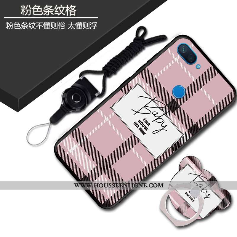 Housse Xiaomi Mi 8 Lite Créatif Tendance Incassable Petit Vent Étui Délavé En Daim Bleu