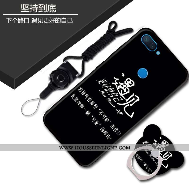 Housse Xiaomi Mi 8 Lite Créatif Tendance Incassable Petit Vent Étui Délavé En Daim Bleu