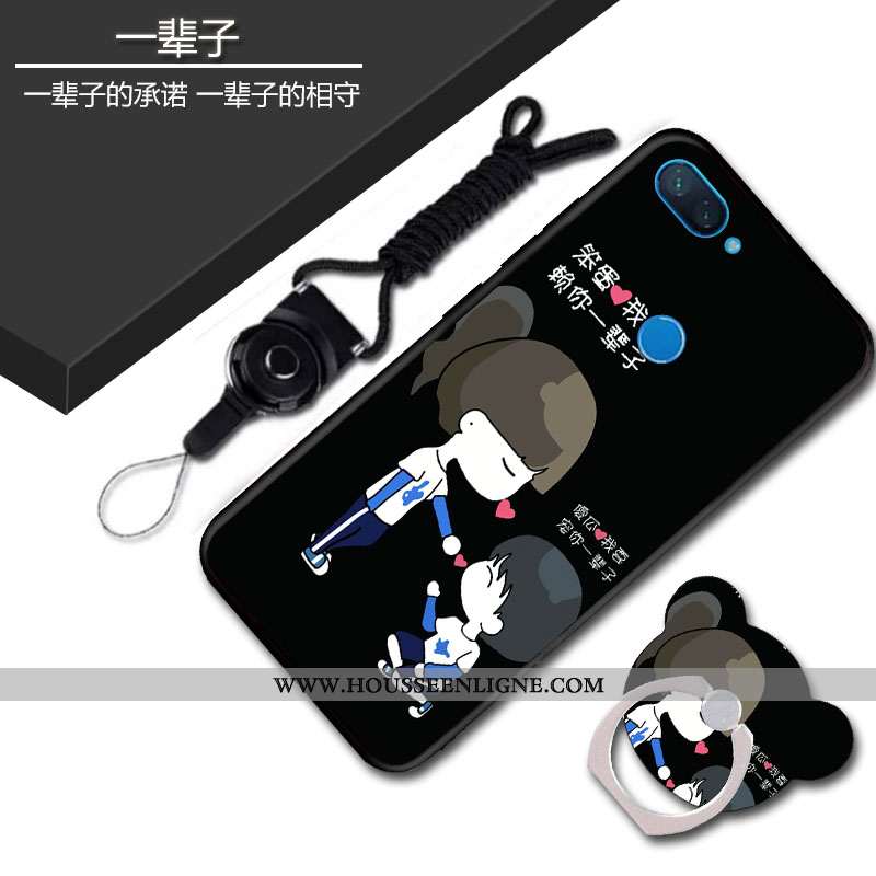 Housse Xiaomi Mi 8 Lite Créatif Tendance Incassable Petit Vent Étui Délavé En Daim Bleu