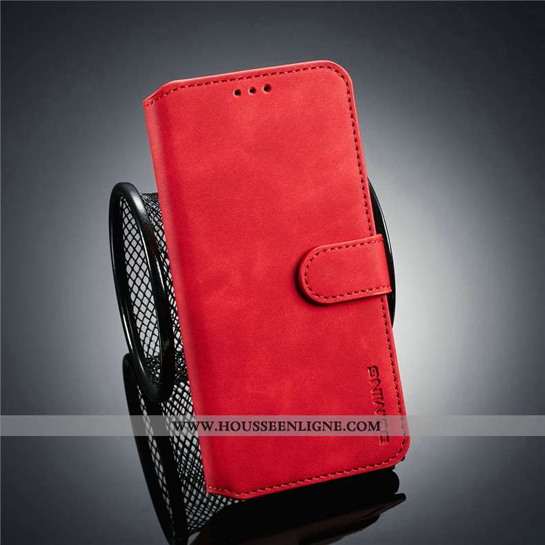 Housse Xiaomi Mi 8 Lite Cuir Coque Carte Étui Petit Téléphone Portable Gris
