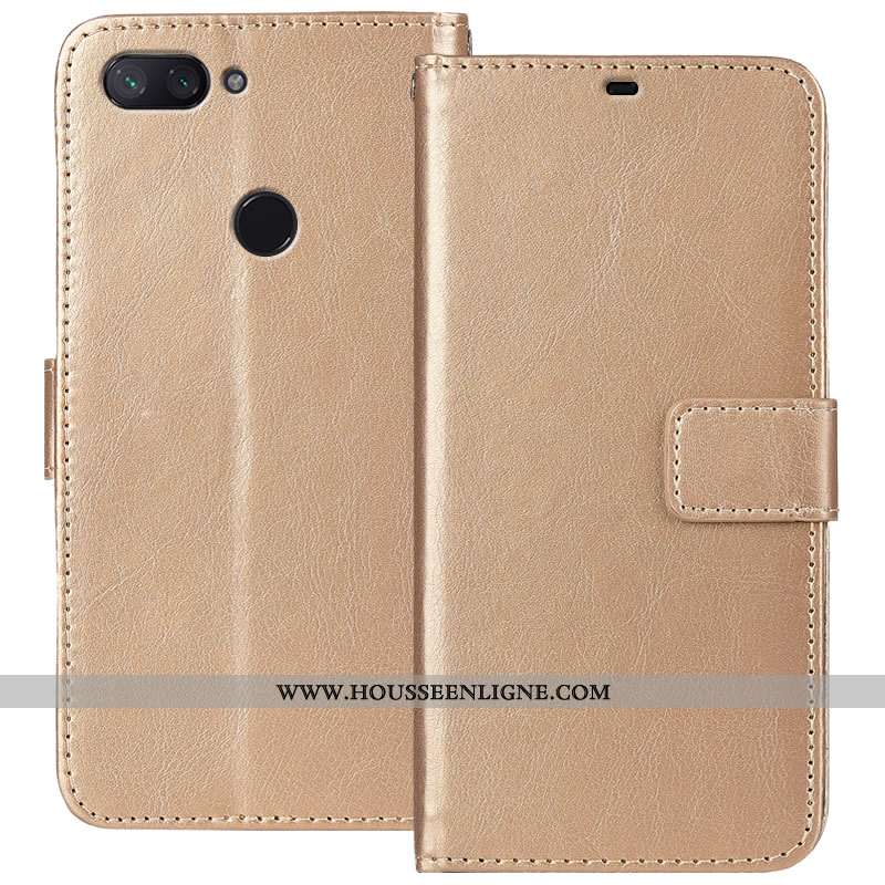 Housse Xiaomi Mi 8 Lite Cuir Fluide Doux Petit Jeunesse Noir Protection Incassable