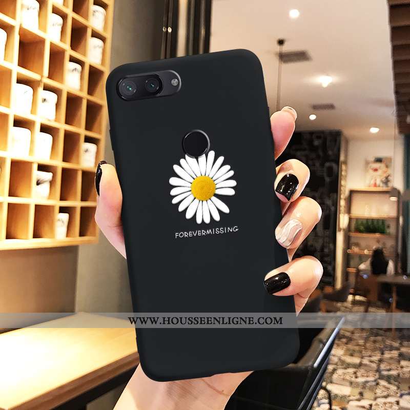 Housse Xiaomi Mi 8 Lite Fluide Doux Délavé En Daim Membrane Étui Téléphone Portable Petit Tendance V