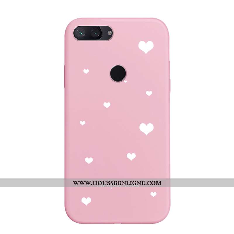 Housse Xiaomi Mi 8 Lite Mode Protection Tempérer Peinture Silicone Coque Petit Rose