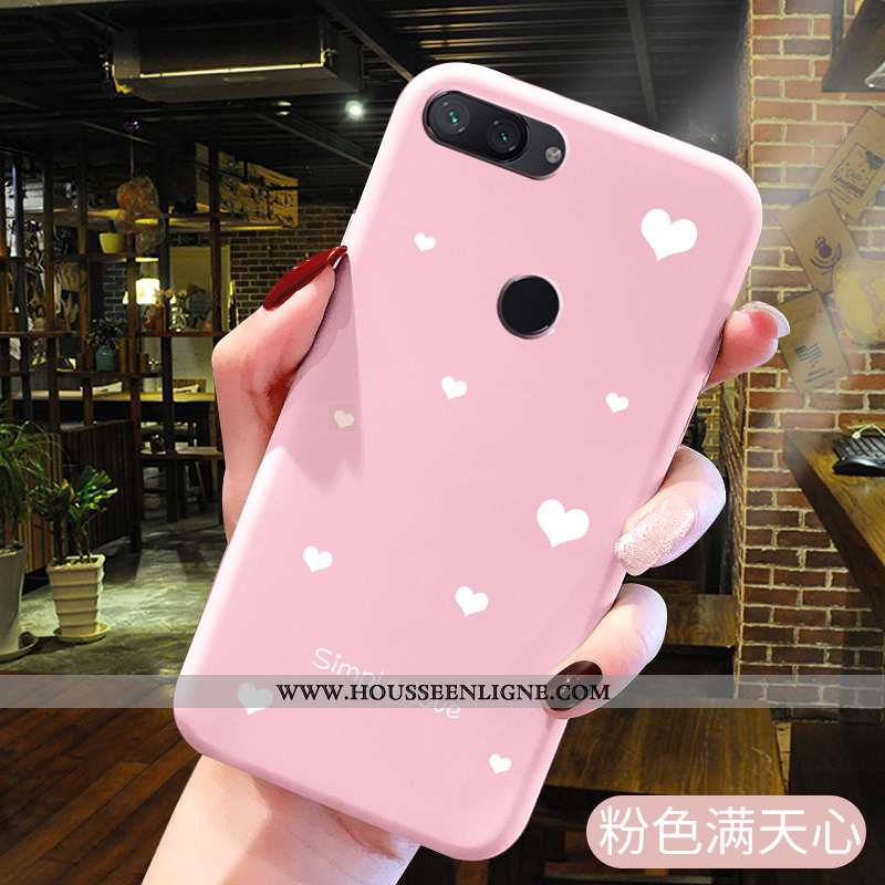 Housse Xiaomi Mi 8 Lite Mode Protection Tempérer Peinture Silicone Coque Petit Rose