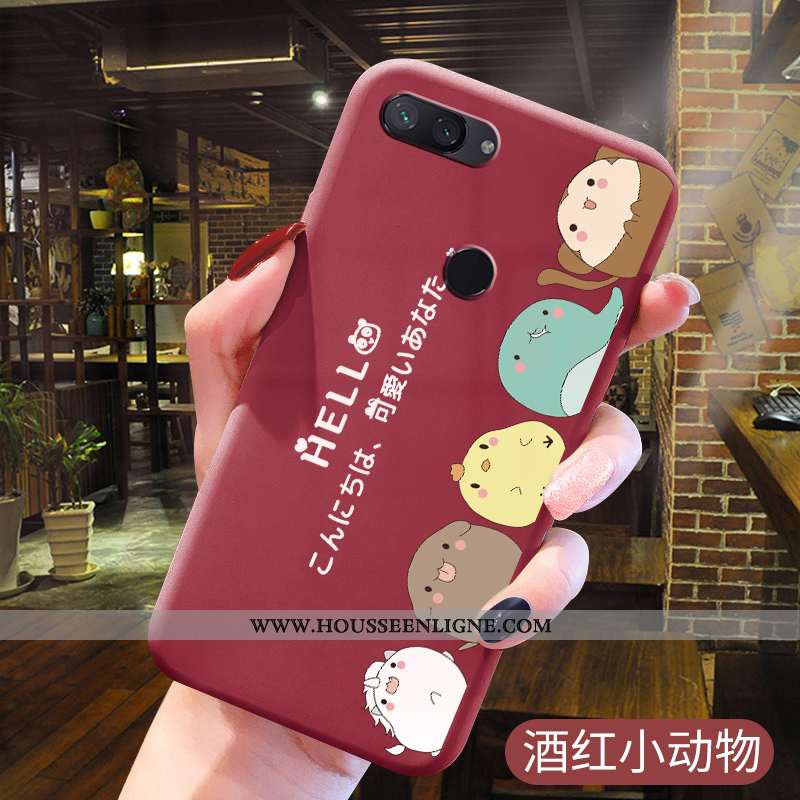 Housse Xiaomi Mi 8 Lite Mode Protection Tempérer Peinture Silicone Coque Petit Rose