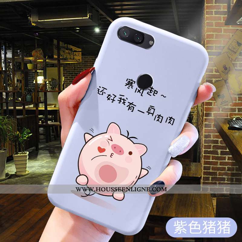 Housse Xiaomi Mi 8 Lite Mode Protection Tempérer Peinture Silicone Coque Petit Rose