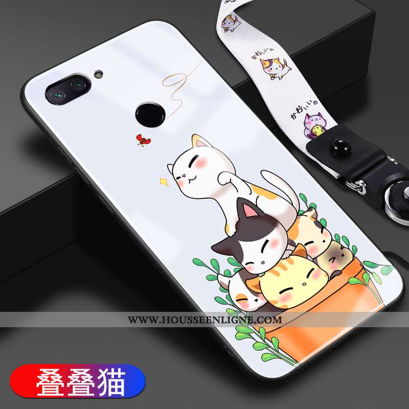 Housse Xiaomi Mi 8 Lite Personnalité Charmant Téléphone Portable Vert Jeunesse Verre Protection Vert