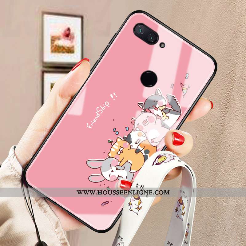 Housse Xiaomi Mi 8 Lite Personnalité Charmant Téléphone Portable Vert Jeunesse Verre Protection Vert