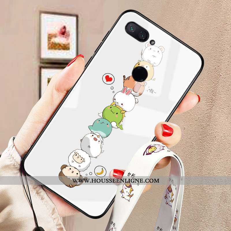 Housse Xiaomi Mi 8 Lite Personnalité Charmant Téléphone Portable Vert Jeunesse Verre Protection Vert
