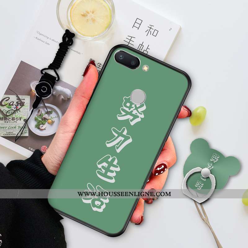 Housse Xiaomi Mi 8 Lite Personnalité Créatif Charmant Dessin Animé Incassable Silicone Coque Verte