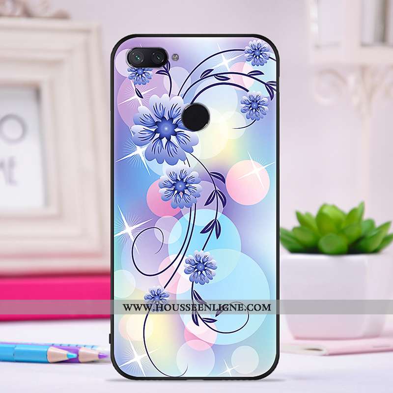 Housse Xiaomi Mi 8 Lite Personnalité Créatif Jeunesse Ultra Silicone Téléphone Portable Tendance Vio
