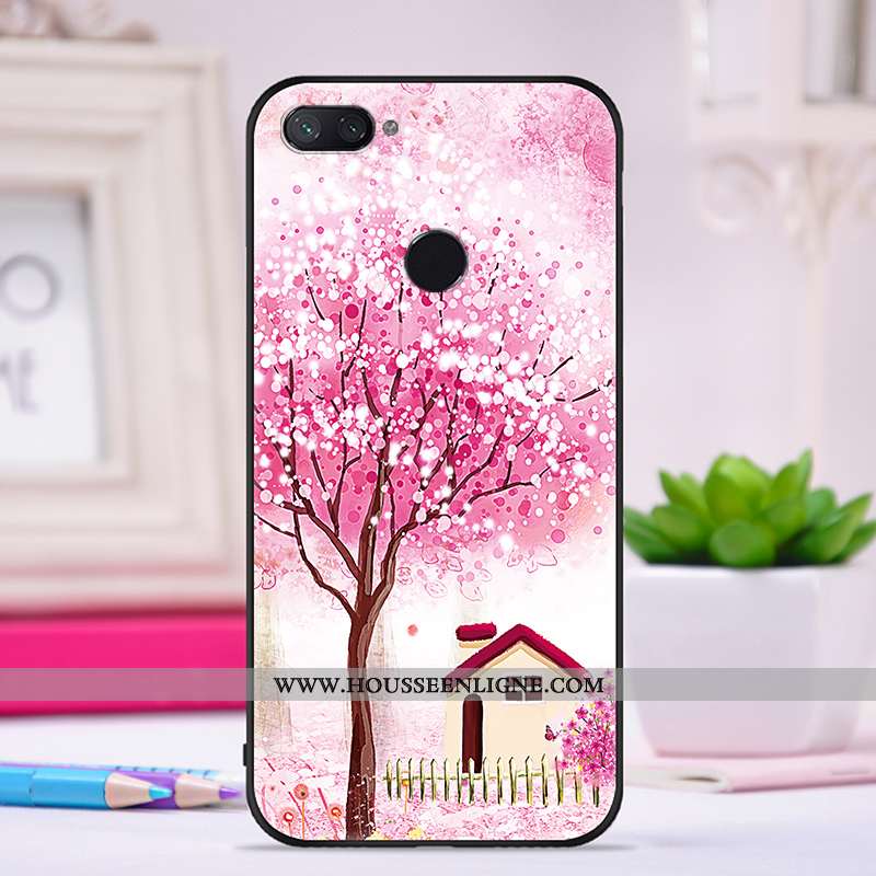 Housse Xiaomi Mi 8 Lite Personnalité Créatif Jeunesse Ultra Silicone Téléphone Portable Tendance Vio