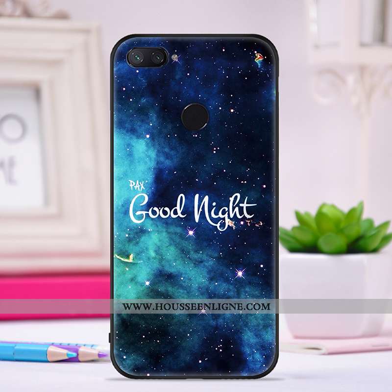 Housse Xiaomi Mi 8 Lite Personnalité Créatif Jeunesse Ultra Silicone Téléphone Portable Tendance Vio