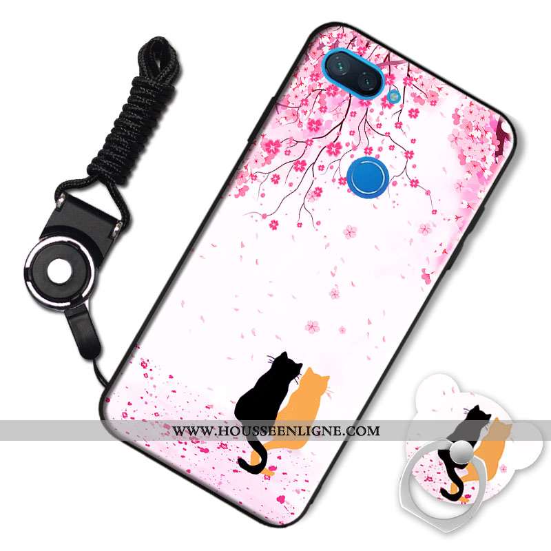 Housse Xiaomi Mi 8 Lite Personnalité Tendance Fluide Doux Tout Compris Rose Jeunesse Coque