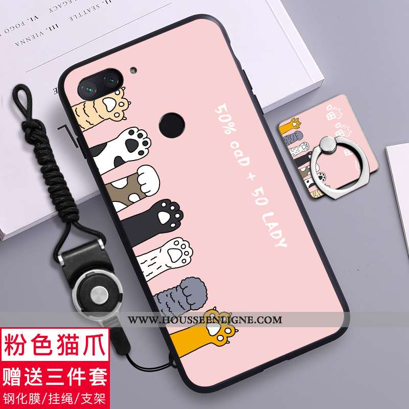 Housse Xiaomi Mi 8 Lite Silicone Transparent Téléphone Portable Incassable Amoureux Étui Fluide Doux