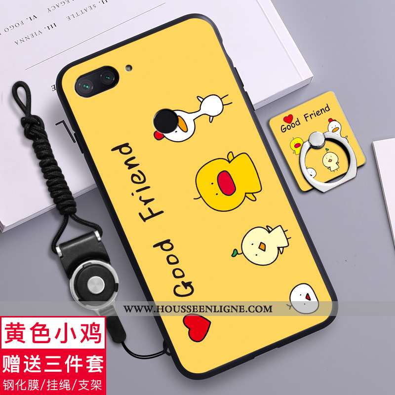 Housse Xiaomi Mi 8 Lite Silicone Transparent Téléphone Portable Incassable Amoureux Étui Fluide Doux