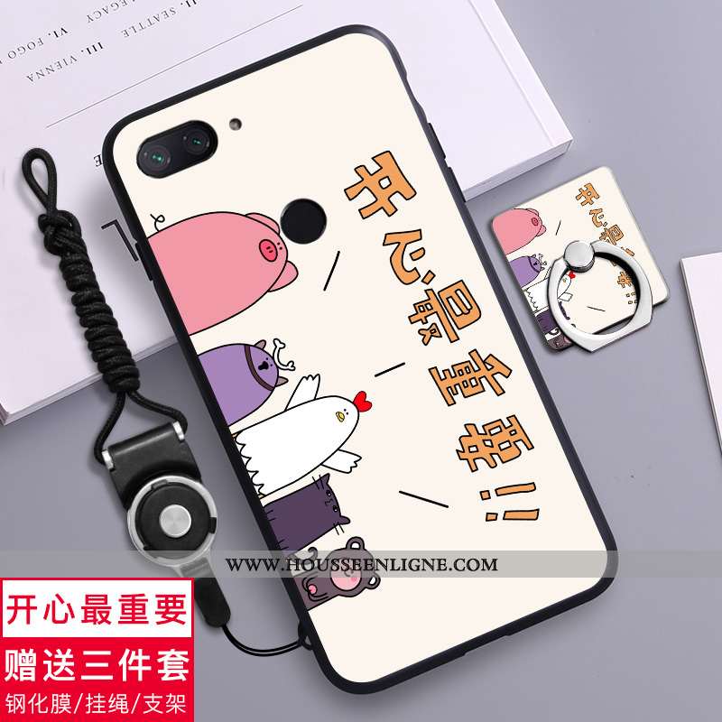 Housse Xiaomi Mi 8 Lite Silicone Transparent Téléphone Portable Incassable Amoureux Étui Fluide Doux