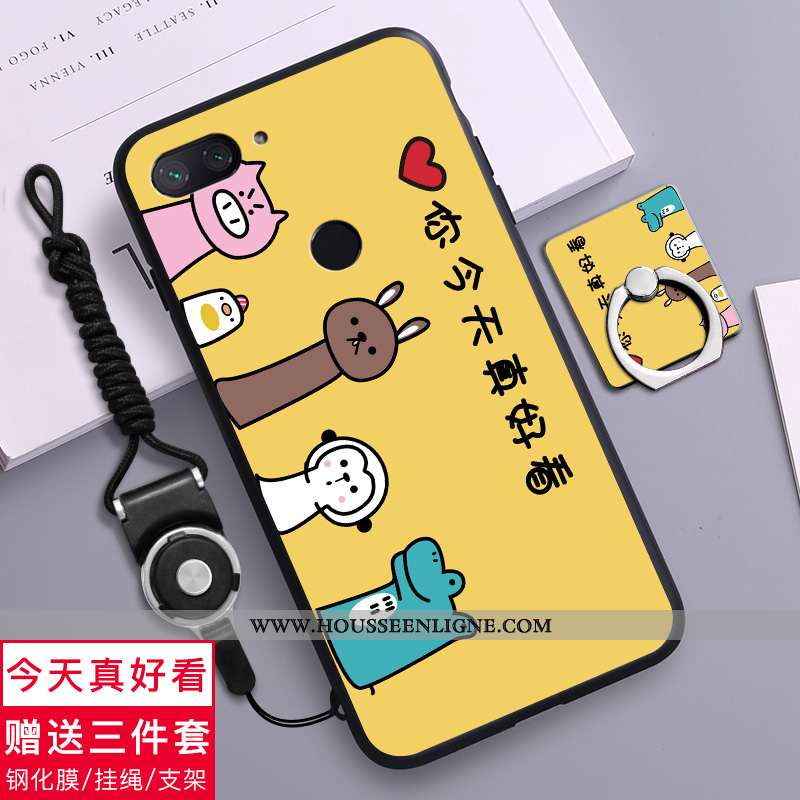 Housse Xiaomi Mi 8 Lite Silicone Transparent Téléphone Portable Incassable Amoureux Étui Fluide Doux