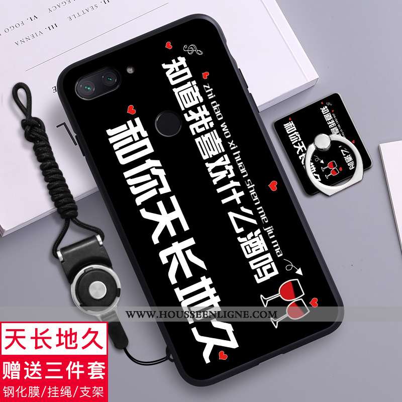 Housse Xiaomi Mi 8 Lite Silicone Transparent Téléphone Portable Incassable Amoureux Étui Fluide Doux