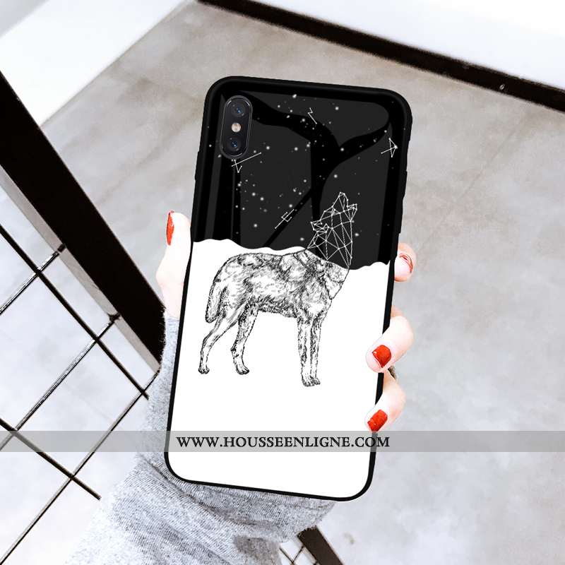 Housse Xiaomi Mi 8 Pro Créatif Ultra Net Rouge Petit Miroir Protection Noir