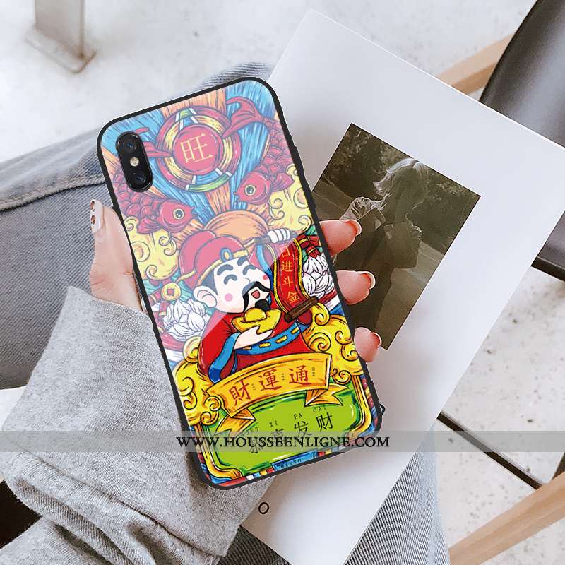 Housse Xiaomi Mi 8 Pro Créatif Ultra Net Rouge Petit Miroir Protection Noir