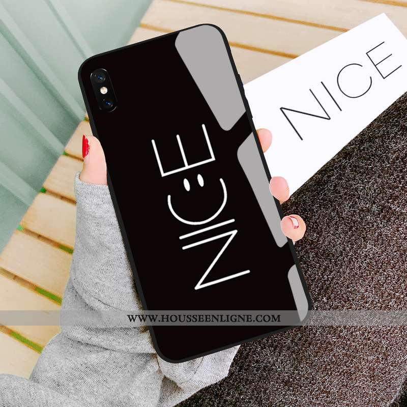 Housse Xiaomi Mi 8 Pro Créatif Ultra Net Rouge Petit Miroir Protection Noir