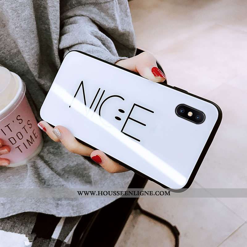Housse Xiaomi Mi 8 Pro Créatif Ultra Net Rouge Petit Miroir Protection Noir