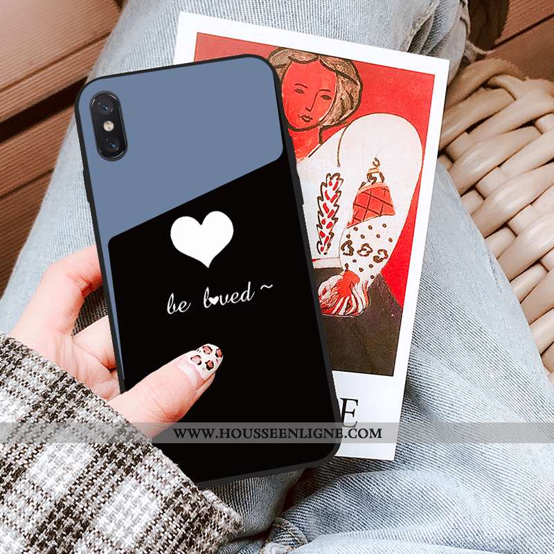 Housse Xiaomi Mi 8 Pro Créatif Ultra Net Rouge Petit Miroir Protection Noir